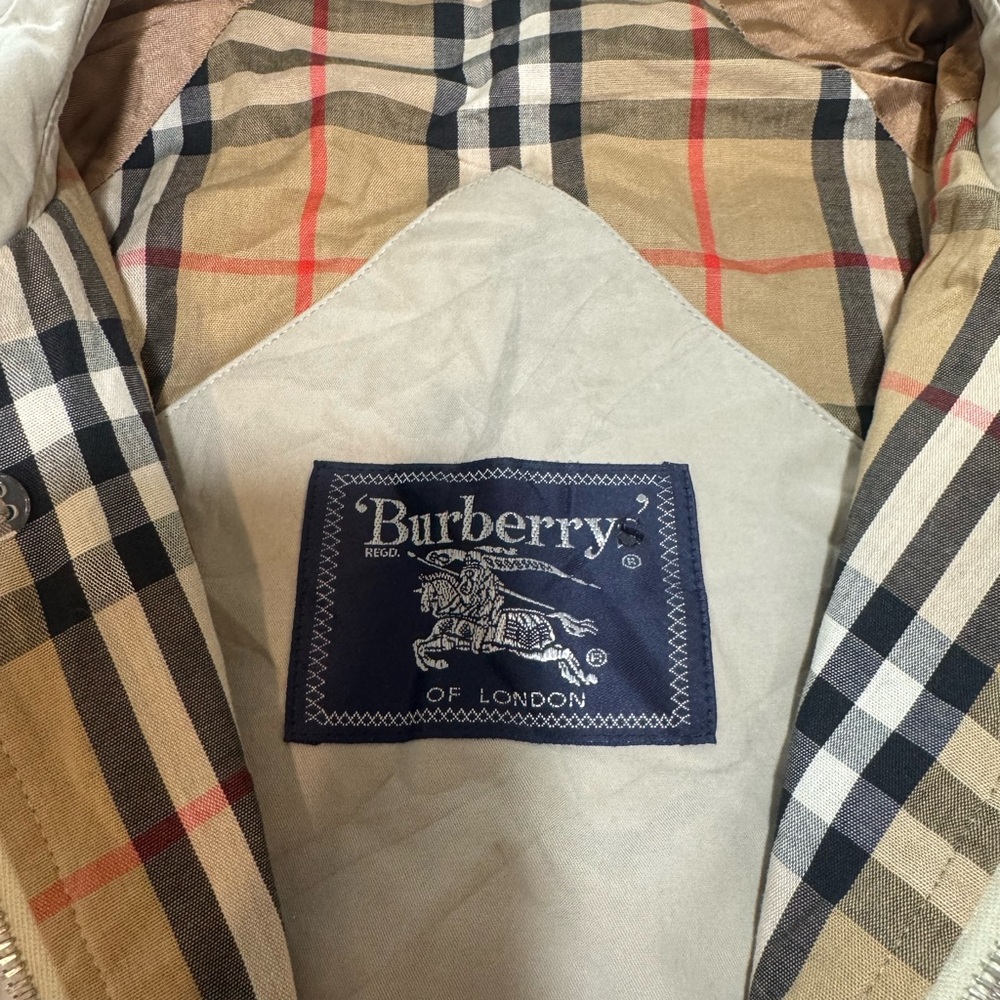 Men’s Burberry Jacket Nova Check Lining Classic Beige w/ COA - Picture 5 of 17